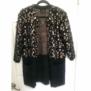 Anthropologie Oversized Eyelash Cardigan